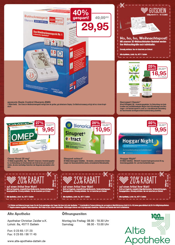 Angebote November - Dezember Angebote November - Dezember