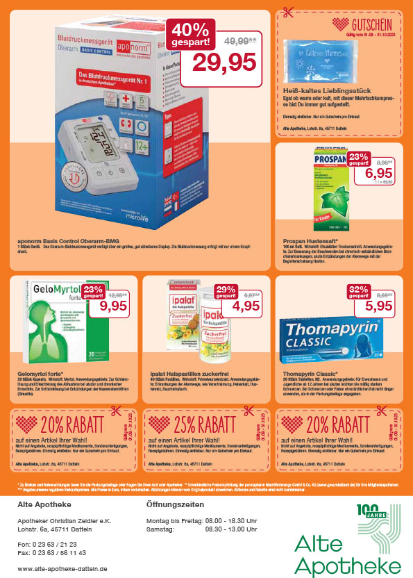 Angebote September/Oktober Angebote September/Oktober